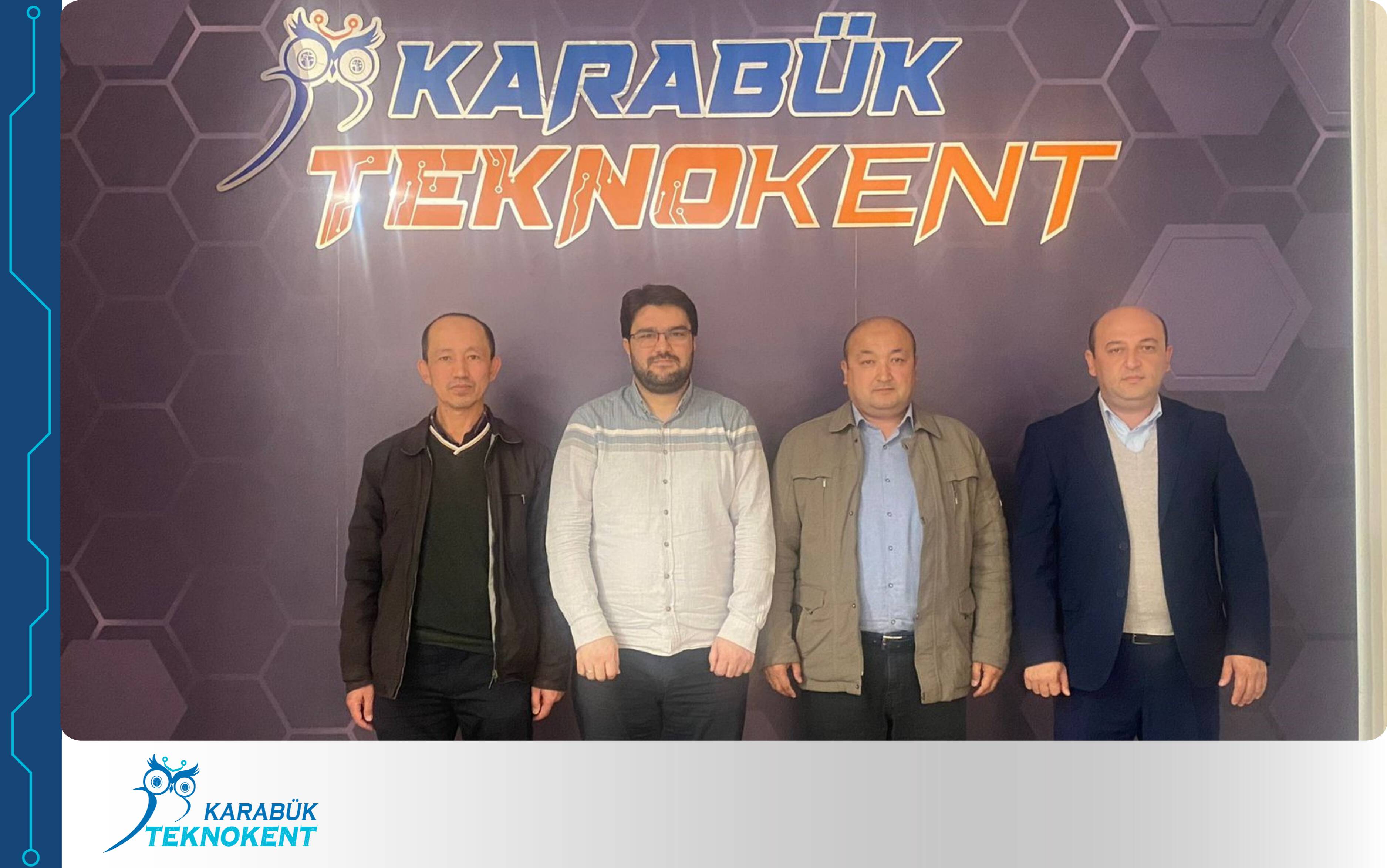 Özbekistan Namangan Mühendislik ve İnşaat Enstitüsü Elektrik-Elektronik Bölümünden Doç. Dr. Muzaffar Murodov ve Öğretim Üyesi Murodjon Nabiyev, Karabük Teknokent Genel Müdürümüz Dr. Öğr. Üyesi Samet NOHUTÇU’ yu ziyaret etti. 