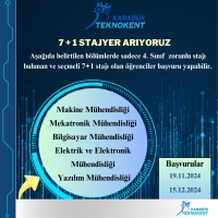 7+1 Stajyer Alım İlanı