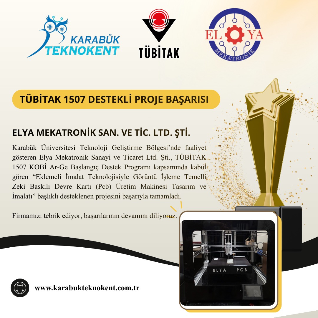 ? TEKNOKENTİMİZDE TÜBİTAK DESTEKLİ PROJE BAŞARIYLA TAMAMLANDI